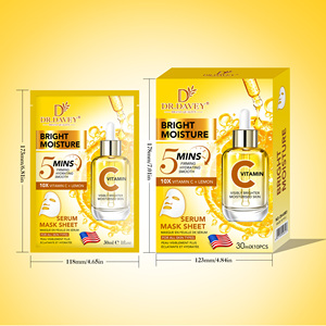 Masque facial en feuille <span class=keywords><strong>DR</strong></span> DAVEY à la vitamine C et au citron, raffermissant, hydratant, lissant, à l'acide hyaluronique - Product Image 3