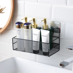 Bathroom storage rack, toilet/shower/washbasin wall-mounted storage <b>shelf</b> (no drilling required) - Product Image 3