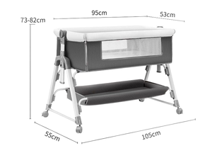 Hot Bán Bé Cạnh Giường Cũi Bé Di Động Cũi Trẻ Em Gấp Cũi Giường Của Đứa Trẻ Bộ Đồ Giường Đặt Cho Mới Sinh Ra Cũi - Product Image 2