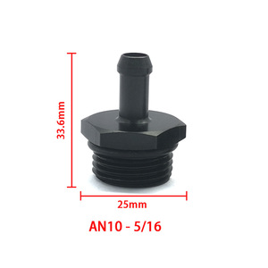 An10 To 5/16 Hose Barb Fuel Line <b>Adapter</b> Aluminum For Car Modification Fuel <b>Pump</b> Connector Auto Parts - Product Image 2