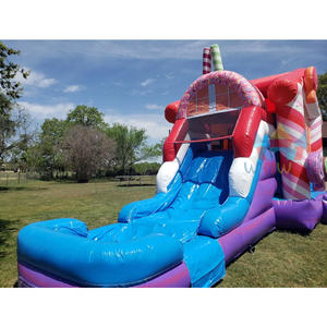 Castillo inflable de muñeco de nieve festivo con tobogán y árbol de Navidad para aventuras de Casa de rebote - Product Image 6