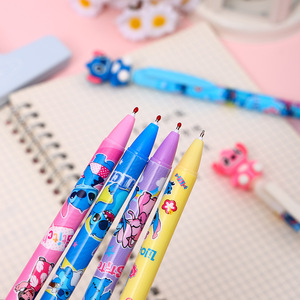 Bút gel hình tượng nhỏ bằng cao su mềm màu xanh, thiết kế hoạt hình dành cho học sinh, bút trung tính, bút ký đen, văn phòng phẩm sáng tạo - Product Image 4