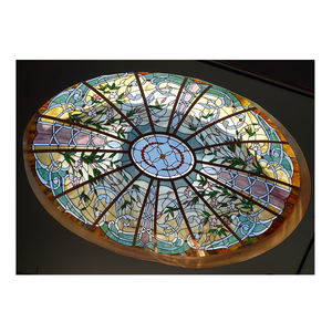<span class=keywords><strong>D</strong></span>ôme <span class=keywords><strong>d</strong></span>'intérieur en verre artistique <span class=keywords><strong>D</strong></span>ôme <span class=keywords><strong>d</strong></span>écoratif en verre teinté Plafond familial et église Fenêtre de toit en verre teinté à souder personnalisée - Product Image 4