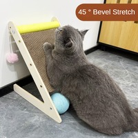 Griffoir pour chat multifonctionnel moderne et classique, avec rouleaux de sisal colorés, en bois massif durable, thème Noël