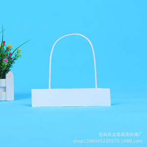 Cuerda de cartón blanca de 7.5*15.5mm para asas - Directo del proveedor, cuerda duradera para asas de embalaje de regalos, venta al por mayor - Product Image 2