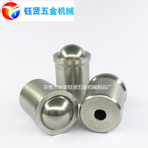 Stainless Steel Ball Plunger D10 L13 Cylindrical Head Precision Spring Push Fit Locating Ball For Bearing Applications - Product Image 1