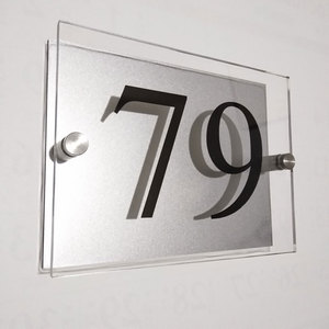 Street Address <strong>House</strong> Door Gate Number <strong>Plaque</strong> Glass Effect Clear Acrylic Door Number Plate <strong>House</strong> <strong>Name</strong> <strong>Plaque</strong> Sign <strong>for</strong> <strong>Outside</strong> - Product Image 5