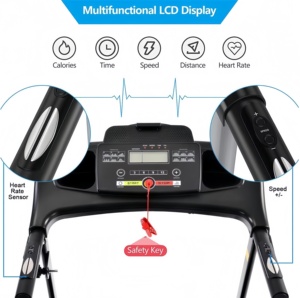 SHULI, cinta de correr motorizada eléctrica, caminadora plegable, cinta de correr de ejercicio para caminar con inclinación de 3 niveles - Product Image 2