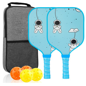 ชุดไม้พายพิกเกิลบอลสำหรับเด็กและวัยรุ่น 35x18 ซม. ไฟเบอร์กลาสกันลื่นพร้อมกระเป๋าพกพาและลูกบอลสำหรับเล่นกลางแจ้ง - Product Image 2
