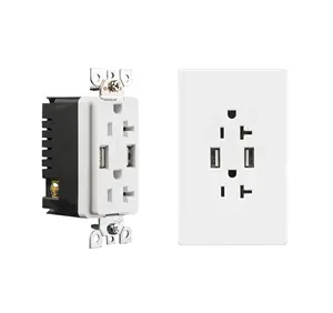 UL certification colored American Standard usb charger 15A 20A outletwall sockets switches universal