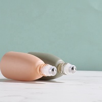 Bestseller Huile Essentielle 12ml Flacon Roll-on Personnalisé Rose Vert Transparent pour Parfum, Bouteilles en Verre avec Bouchon en Bois