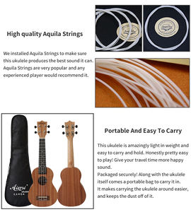 Ukulele Soprano de Alta Calidad en Oferta Marca Personalizada Guitarra Hawaiana de 21 Pulgadas Cuerpo de Sapele Instrumento de Cuerda OEM ODM Precio Económico <span class=keywords><strong>Aiersi</strong></span> - Product Image 6