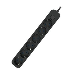Múltiple de 6 Tomas con Interruptor y Cable de 1,5 m, Color Negro, Ideal para Conectar Varios Dispositivos Eléctricos. - Product Image 2