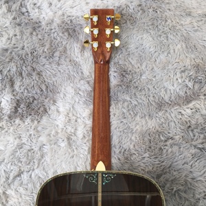 Gitar Akustik Grosir D50 <span class=keywords><strong>40</strong></span> <span class=keywords><strong>Inch</strong></span> Glossy Spruce Top Body Maple Neck 22-Fret 6-String Fretboard Ebony Inlay Bunga Asli - Product Image 4
