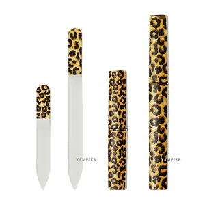 Bán Hot Leopard Pattern in tinh thể thủy tinh Nail File với trường hợp