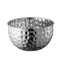 Ensemble de bols mélangeurs en acier inoxydable martelé, empilables, dorés et argentés, pour cuisine et restaurant