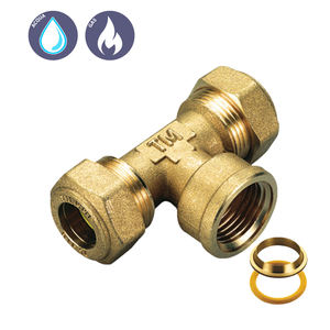 Raccord en T femelle avec joint torique jaune 14x1/2 pour outil de tournage - Product Image 1