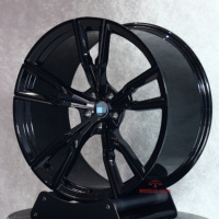 Rines Monobloque Forjados Personalizados de 18 19 20 21 22 Pulgadas, Color Negro Brillante, Estilo 5x120 437M, Cóncavos Profundos para BMW X5 E70 F15 X5M X6M