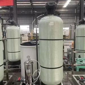 工厂200 * H1100玻璃钢软化剂过滤器，带离子交换树脂水处理机械去除钙钙镁钠钾