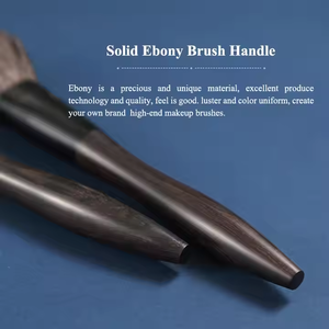 Portable Animal Goat Hair Makeup Brushes Contour Blush Highlighter Eyeshadow Blend 10 Pcs Makeup Brush Set With Pu Bag - Product Image 4