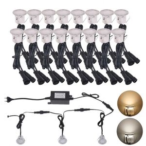 Lampe LED pour terrasse, étanche, DC12V, ampoule encastrée, prise EU/AU/UK/US, pour cour, jardin, marches, escaliers, 10/16 pièces - Product Image 1