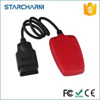 Starcharm OBDII OBD2 MS309 Herramienta de Diagnóstico Automotriz Portátil Roja, Lector de Códigos de Error Inteligente, Compatible con 9 Protocolos Universales, Retroiluminado