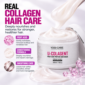 Masque capillaire nourrissant en profondeur YOGI U-Colagent Herbal Collagen, lissant et réparateur, soin quotidien - Product Image 1