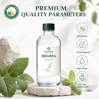 Hydrolat Botanique Apaisant de Mélisse (Melissa Officinalis) – Eau Botanique Non Diluée en Vrac pour les Marques de Soins Apaisants