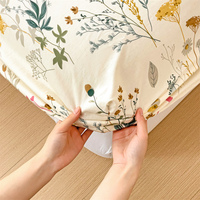 Parure de lit style frais, drap-housse en coton imprimé de haute qualité, doux, respirant et respectueux de la peau, pour la maison, l'hôtel, vente en gros