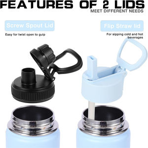 Botella Deportiva de Acero Inoxidable con Aislamiento Térmico, Libre de BPA, Diseño Innovador, 32 oz, con Tapa Antipolvo y Pajita - Product Image 2