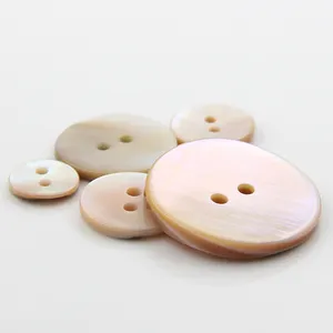 round MOP 2 holes white pearl shell buttons