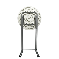 Ensemble de patio en plastique pliable et durable pour hôtel, plage, hôpital, entrepôt, extérieur, balcon, terrasse, idéal pour les cocktails