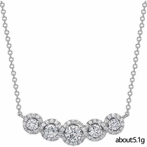 Collana con Ciondolo a Cinque Cuori Mobili per Donne, Elegante Catena per Clavicola, Gioielli alla Moda - Product Image 4