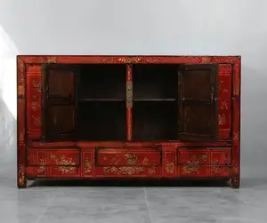 Armoire de reproduction en bois de recyclage solide antique chinois