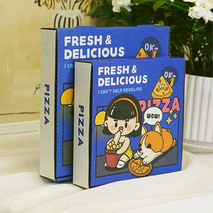 Scatola di imballaggio per Pizza lucida da 7/8/9/10/12 pollici per imballaggio per Pizza ispessita per cibo corrugato campione senza cibo da asporto per la scomparsa - Product Image 2