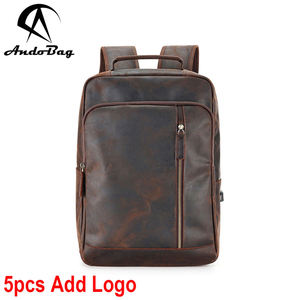 AndoBag - Mochilas para Portátil de Cuero Vacuno Genuino de 15.6 Pulgadas para Hombre, Bolso de Hombro de Cuero Crazy Horse para Viajes, Bolso de Mano de Gran Capacidad para el Trabajo, 1362 - Product Image 2