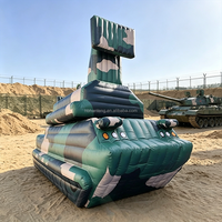 Réplique de char gonflable réaliste pour exposition de défense, camp d'entraînement, accessoires de paintball, taille personnalisée, camouflage, scène de jeu extérieure