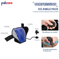 Compresse de glace pour cheville à compression automatique, technologie d'auto-compression, enveloppement complet, support en forme de H, packs de gel réutilisables, soulagement de la douleur à la cheville