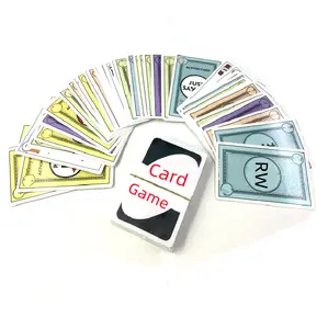Groothandel Familie Board Game Card Monoply Card Game Custom Printing Speelkaarten