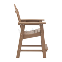 Chaise Adirondack haute tabouret de bar en polystyrène écologique, chaise de sauveteur résistante aux intempéries pour balcon