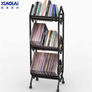 Étagère de rangement créative et moderne en métal pour disques vinyles et <span class=keywords><strong>CD</strong></span>, design autoportant pour salon, meubles de maison - Product Image 1