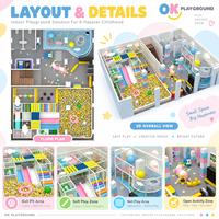 Équipement de terrain de jeu intérieur commercial pour enfants, labyrinthe souple à thème pour centres commerciaux et écoles