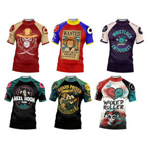 Cody Lundin <strong>Rash</strong> <strong>Guard</strong> in Stock Custom Jiu Jitsu Mma Rashguard Bjj <strong>Men</strong> Compression Training Short Sleeve Grappling Shirt - Product Image 3