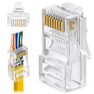 FTTH Cat 6 conectores RJ 45 Cat 6 SFTP UTP cắm đi qua <span class=keywords><strong>EZ</strong></span> pha lê đầu - Product Image 3