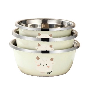 ชุดอ่างสแตนเลสแบบซ้อนได้ ชามผสมลึกสำหรับครัว ทำขนม ซุป ล้างผัก 3 ขนาด - Product Image 1