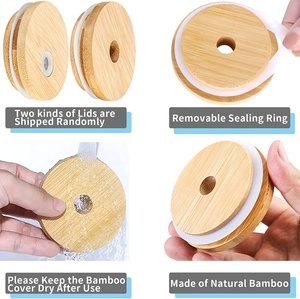 Biểu tượng tùy chỉnh rõ ràng uống kính có thể ly Tumbler với nắp Tre và ống hút - Product Image 2