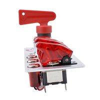 Panel de interruptores de encendido de carreras 5 en 1 de 12V, de aluminio con LED rojo, interruptor de palanca para arranque de motor y batería, para coches de carreras y camiones