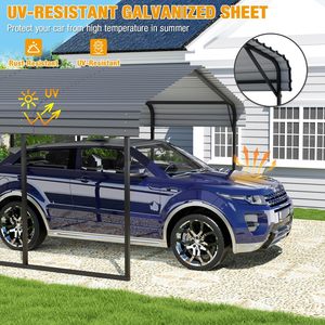 Abri de voiture en métal SOLIGEL 10' x 15' robuste, toit galvanisé, structure en acier thermolaqué, pour voitures, bateaux, SUV, véhicules agricoles - Product Image 4