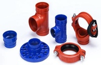 Tuyau en acier pour sprinkler anti-incendie, homologué FM, certifié API, JIS ASTM A53 GR.B SCH40 SCH10 ERW, revêtement en poudre époxy, extrémité rainurée