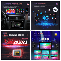Autoradio Android Hikity Qualcomm 8 cœurs 4+64 Go 7/9/10 pouces Écran tactile QLED 4G LTE Carplay Android Auto GPS Wifi DSP Ventilateur de refroidissement
